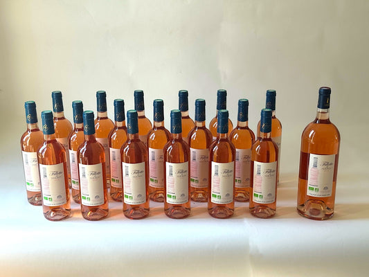 Lot de 18  bouteilles de Rosé de Méric Bio 2023 + 1 Magnum de Rosé